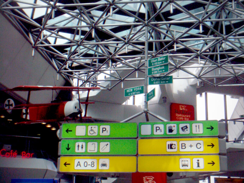 Signpost / Pictograms at Airport Tegel