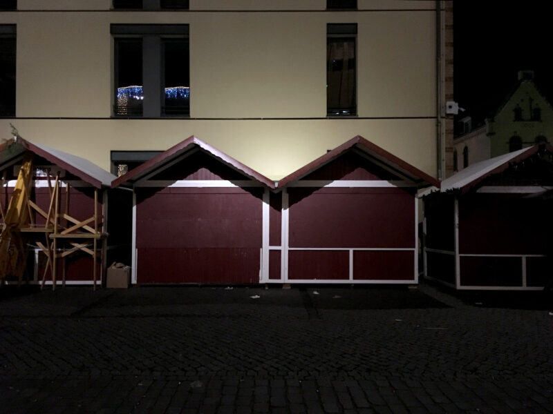 Abandoned Christmas Market Booths Berlin