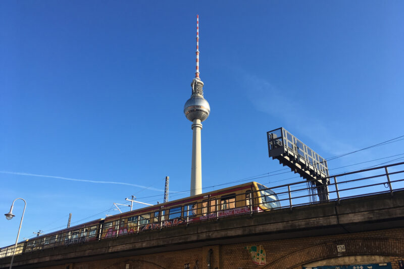 Berlin Mitte TV-Tower and S-Bahn