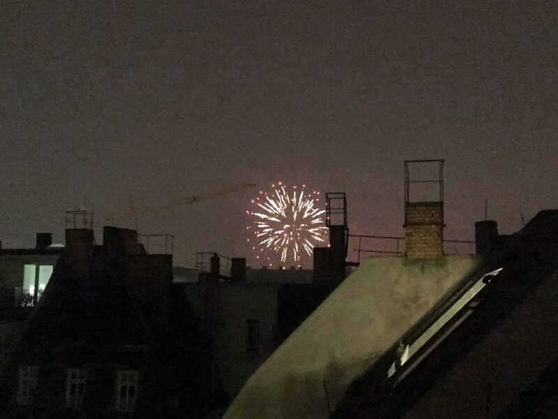 Berlin Rooftop Fireworks New Year's Eve