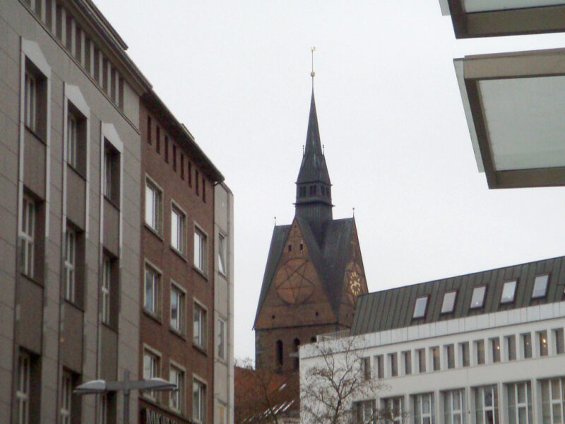 Hanover: Marktkirche ('Market Church') with pentagram