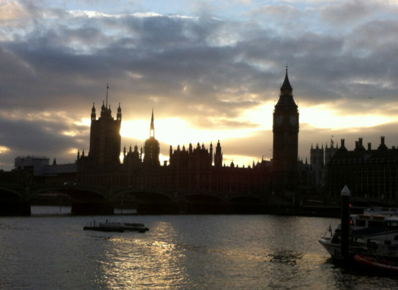 London Skyline: Big Ben and Westminster silhouette