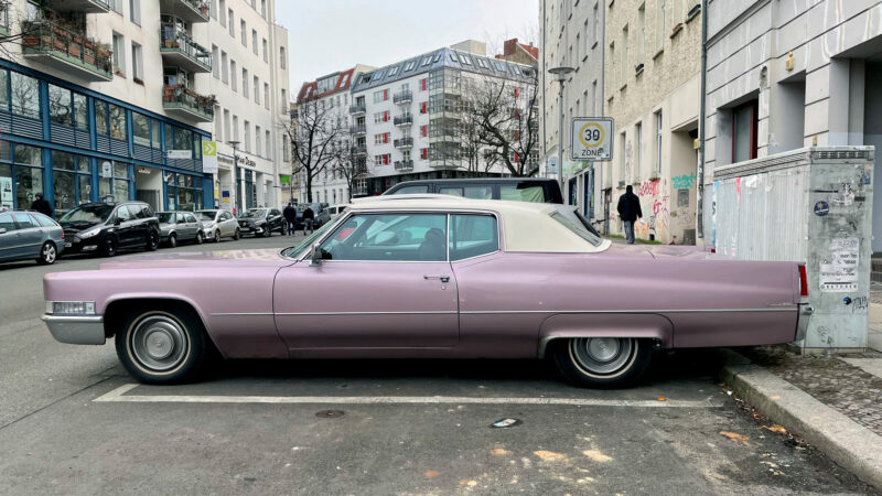 Pink Cadillac Coupe DeVille 1970