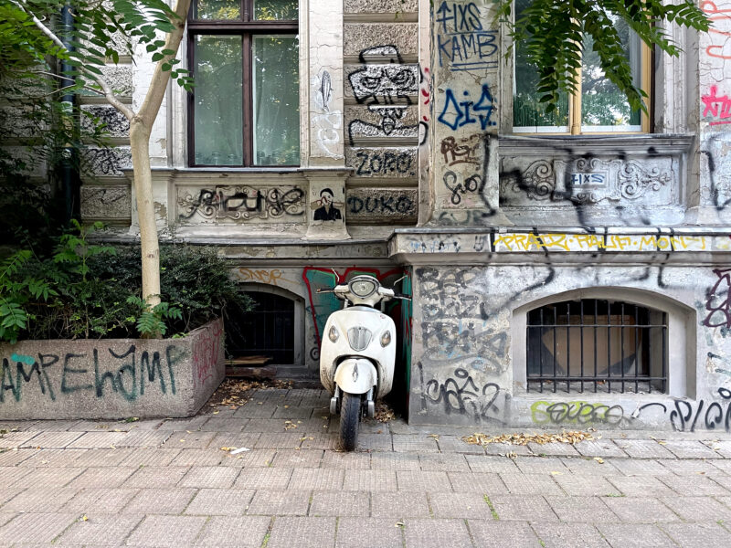 Scooter at Wörther Strasse Kollwitzplatz Berlin