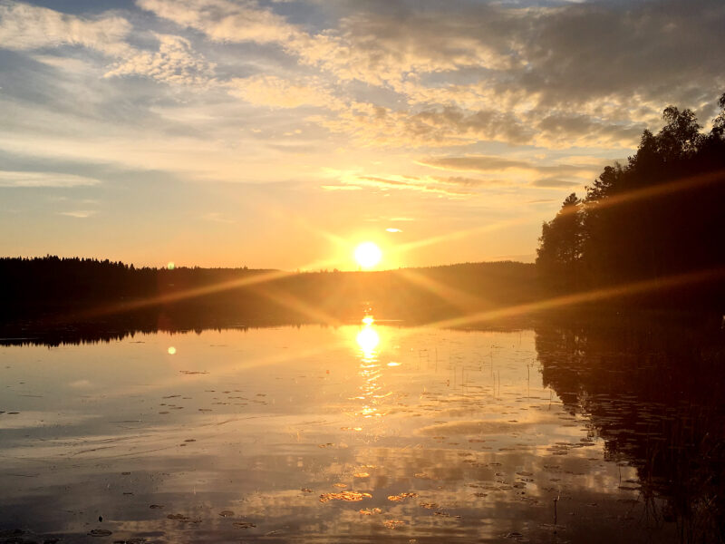 Summer in Finland: Sunset by the Lake