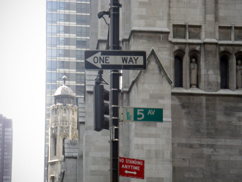 NYC 5th Avenue One Way