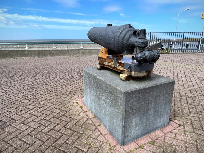 Cannon in Harlingen Harbor, Holland